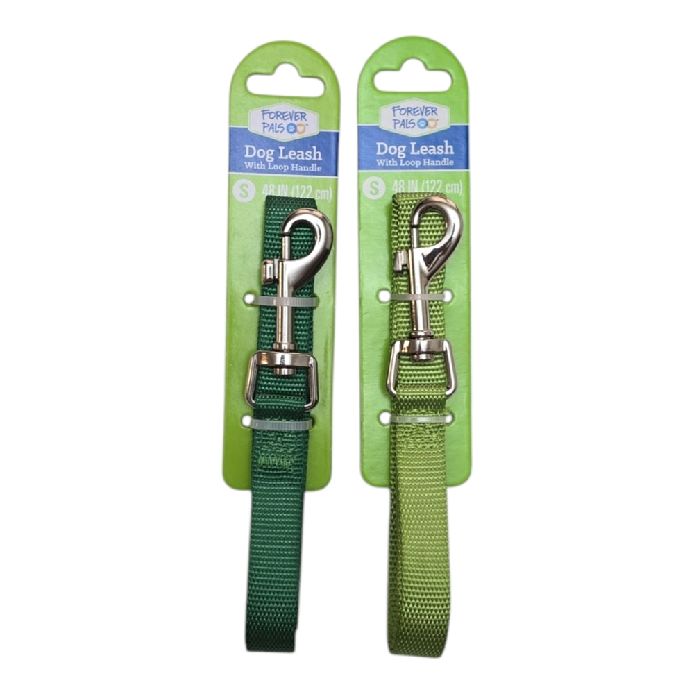 NWT Set 2pc Forever Pals Dog Leash With Loop Handle Small 48in Lime and Green